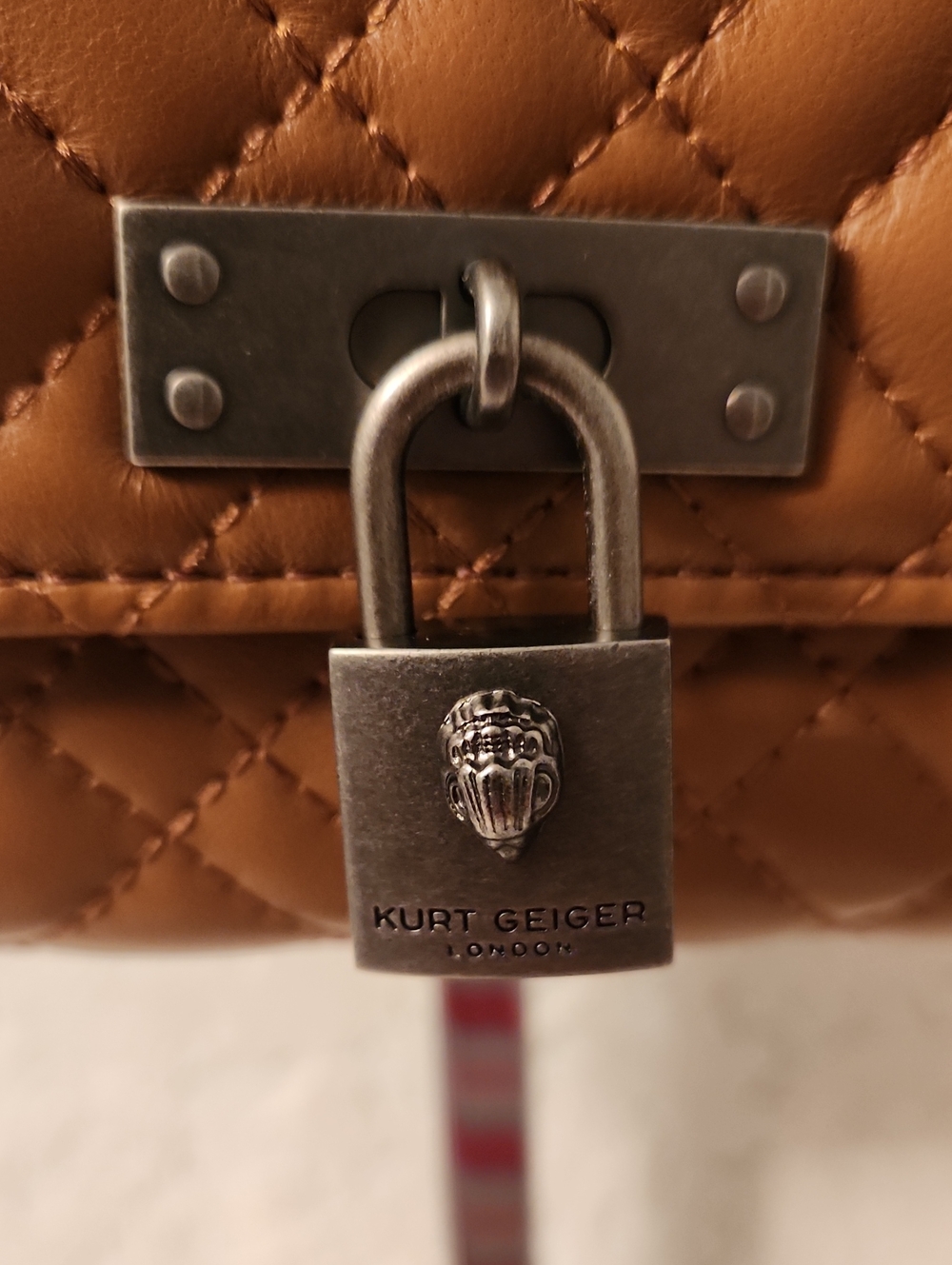 Kurt Geiger Quilted Leather Shoulder Bag in Brown NWT - Picture 4 of 4